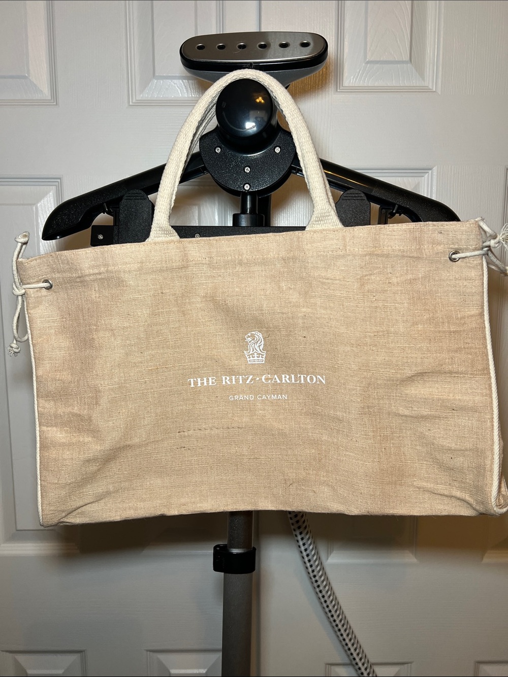 The Ritz-Carlton Grand Cayman Beige Canvas Travel Tote